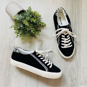 Madewell Suede Sneakers Black/White Sz 8